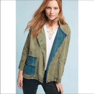 Current Elliot double placket jacket army green